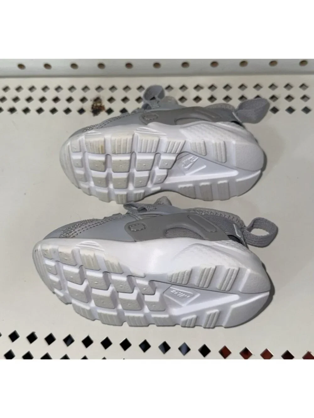 Nike Huarache Run Ultra TD Boys Baby Infant Athletic Shoes Size 5C Gray White